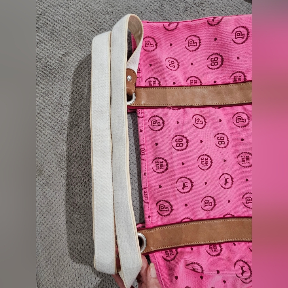 Vintage Victoria's Secret VS PINK Monogram Tote Bag Travel or display - Picture 4 of 11